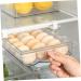 Gadpiparty Egg Storage Box Food Containers Fridge Refrigerator Hanging Egg Drawer Multifunction Egg re-usable White 30.5X20X8.5cm - Buy Online on GoSupps.com