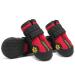 Mokcci truelove paw protection dog boots waterproof dog shoes with reflective straps for small medium -sized and large dogs 5#(4 Pack) red