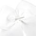 AMYDECOR 7 Inch Jumbo White Hair Bow Clips for Girls and Women - Alligator Hair Accessories - Buy Online on GoSupps.com