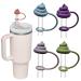 Tbecor Silicone Straw Cover Tips Compatible with Stanley Cups Dust Proof Straw Caps for 40 oz Tumbler and Water Bottles Reusable Straw Tips Lids (Prank Faeces)