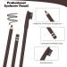 2 Pack Waterproof Eyebrow Pencils with Brush - Long-lasting Sweat-proof Brow Makeup in Dark Brown - Buy Online on GoSupps.com