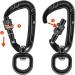 PANDENGZHE Locking Carabiner Clips 2.5 with Swivel Clasp for Pets, Camping, Hiking - 2 Pack - Buy Online on GoSupps.com