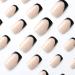 Shop 24-Piece Black French Press On Nails - Full Cover Gel Nails Short Square Artificial Fingernails - Buy Online on GoSupps.com