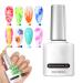 Marble Gel | Japanese Style Clear Marble Gel 10ml Bottle Glossy and Long-Lasting for Nail Salons Home Weddings and Summer