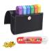 RZJZGZ Daily Pill Organizer 7 Day Pill Box Weekly Medication Reminder 4 Times a Day Includes Black Leather PU Carrying Case