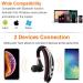 Bluetooth Headset V5.0 - Noise Canceling Mic, Ultralight Business Earpiece for Cell Phone, Sweatproof Headset for Driving/Trucker/Office - Red - Buy Online on GoSupps.com