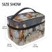 Running Horse White Makeup Bag Organizer | Large Cosmetic Case for Women & Girls | Stylish Toiletry Bag - Buy Online on GoSupps.com
