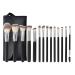 14-Piece Black Makeup Brush Set | Loose Powder & Eye Shadow Brushes | Premium Beauty Tools for Flawless Application - Buy Online on GoSupps.com
