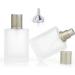 Enslz 50 ml Refillable Frosted Glass Bottle with Lid - Silver | Perfect for Travel & DIY - Buy Online on GoSupps.com