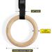 A2ZCARE Wooden Gymnastic Rings - Adjustable Buckle, Non-Slip, Olympic Rings for Home Gym Workout (1.25-inch) - Buy Online on GoSupps.com
