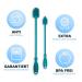 Jawaonline Silicone Bottle Brush Set - 32cm & 24cm - Gentle Scratch-Free Flexible Cleaner for Small & Large Bottles - Turquoise - Buy Online on GoSupps.com