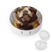 French Bulldog Contact Lens Travel Kit Portable Cute Contact Box with Mirror for Daily Outdoor