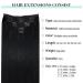Doores Clip-In Extensions Real Hair - Low Black 60cm (24 inch) 120g - 7 Pieces Natural Straight Hair Extensions - Buy Online on GoSupps.com
