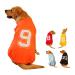 Dog shirt number printed summer basic vest puppy breathable t-shirt pet sleeving tank top clothing for large medium-sized and small dogs (medium orange) medium orange
