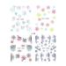 4 in 1 Sliders Wraps Winter Water Transfer Cute Snowflakes Abstract Leaf Penguin Bird Nail Stickers(01) Style01