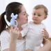 Heccei Baby Teething Ring - BPA-Free Silicone Elephant Cooling Toy for Gums | Dental Aid for 3+ Months - Blue - Buy Online on GoSupps.com