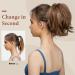 Short Messy Bun Claw Clip Hairpiece - Black/Brown Straight Fake Hair Extension - Buy Online on GoSupps.com