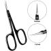 Professional Cuticle Scissors - Extra Fine Curved Tip for Eyebrows Eyelashes & Nails | Durable Black Grooming Tool for Men & Women - Buy Online on GoSupps.com