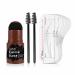 Dark Brown Eyebrow Stamp Shaping Kit with Reusable Stencils and Waterproof Makeup Tools - Buy Online on GoSupps.com