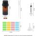 Reyshin 12Pcs 5ml Essential Oils Glass Bottles Amber Refillable Empty Essential Oil Bottle with Black Cap Sample Glass Bottle for Essential oil Diffuser Massage Oils Beauty Oil Mix (Amber 5ml) - Buy Online on GoSupps.com