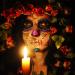 Day of the Dead Face Tattoo Kit with Skeleton Sugar Skull Makeup and Red Roses - Halloween Makeup Set for Dia de los Muertos - Temporary Glitter Skeleton Tattoos - Buy Online on GoSupps.com