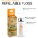Biodegradable Mint Dental Floss | Refillable Glass Holder | 100% Organic Cruelty-Free & Vegan | Eco-Friendly & Compostable - Buy Online on GoSupps.com