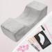 Beauty Salon Eyelash Extension Neck Pillow - Comfortable Velvet Memory Foam with Makeup Pocket (Grey) | Grafted Eyelash Curve Pillow for Neck Support - Buy Online on GoSupps.com
