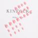 Buy Square Press on Nails - Luxurious Rhinestone Short Fake Nails with Apricot Design | 24 Pcs Glossy Nude Artificial Nails for Women - International Shipping Available - Buy Online on GoSupps.com