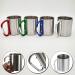 Digjobk Stainless Steel Toothbrush Mug - Portable Outdoor Cup with Handle & Carabiner for Camping Traveling Hiking - Red - Buy Online on GoSupps.com