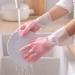 DTT Kitchen Dishwashing Gloves Kitchen Cleaning Gloves - Waterproof Dishwashing Cleaning Gloves for Kitchen Dishes Gardening Pink - Buy Online on GoSupps.com