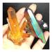 2pcs Beautiful Aura Crystal Cluster Angel Aura Titanium Quartz Crystal Stunning Rainbow Specimen Minerals s