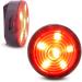 Everbeam E200 LED Bicycle Lights Front and Rear Rechargeable | Powerful Waterproof Safety Clip On LED Light Set are Great for Runners, Cycling, Dog Walking, Kayaking - Includes Straps for Wearing - 2 Pack Red