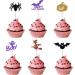 Halloween Cupcake Toppers 28Pcs Cute Cake Decorations Glitter Cupcake Toppers Spider Pumpkin Ghost Bat Cupcake Picks for Halloween Themed Party Supplies (A) - Buy Online on GoSupps.com