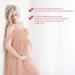 FEOYA Maternity Chiffon Lace Maxi Dress XL - Strapless Gown for Pregnant Women Photography - Orange - Buy Online on GoSupps.com