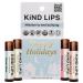Kind Lips Organic Holiday Variety Lip Balm 4-Pack Natural Moisturizing Lip Care Holiday Gift Set