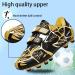 Riawexen Boys & Girls Football Boots - Non-Slip Soccer Training Shoes (28-37 EU) - Unisex Low Top Black/Yellow - Buy Online on GoSupps.com