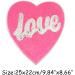 Pink Heart Shaped Sequin Embroidered Sew-On Applique for Clothes and Accessories - Buy Online on GoSupps.com