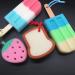 Minkissy Kids Bath Sponge 4pcs Ice Cream Shower Body Loofah | Baby Girls Shower Scrubber (Random Color) - Buy Online on GoSupps.com