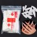 600 pieces long stiletto nail tips wrong nails - artificial fingernails hot artificial nails tip nails for diy nail art and nail studio - white #1 white long stiletto wrong nails #4
