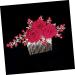 Mikinona Rose Hair Comb Bridal Hair Side Comb Wedding Hair Side Comb Bride Hair Side Comb Wedding Hair Comb Bridesmaid Hair Comb Hair Jewelry Comb Hair Decoration Hair Fork Red Zinc Alloy - Buy Online on GoSupps.com