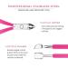 Andlane Cuticle Trimmer and Pusher - Professional Stainless Steel Nippers - Manicure/Pedicure Tool (Pink) - Buy Online on GoSupps.com