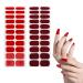 2 pieces contains 44 red nail film set 22 gold red single -colored foil self -adhesive and 22 Burgundian red uv gel nail foil long -lasting starter set