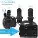 Lveal Water Pump 300GPH (1200L/H 21W) Submersible Pump 48 Hours Dry Burning Fountain Submersible Water Pump for Aquarium Fish Tank Pond Statuary Hydroponics with 5.9ft Power Cord 3 Nozzle (300GPH) - Buy Online on GoSupps.com