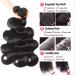 Kalimiku 12A Grade Brazilian Body Wave Hair Bundles 14 16 18 Inch - 100% Unprocessed Virgin Hair Extensions for Women - Natural Black Color - 3 Bundles Deal - Buy Online on GoSupps.com