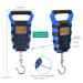 ORIA Digital Fishing Scale with Ruler - 110lb/50kg Waterproof Luggage Scale with Measuring Tape and Backlit LCD Display - Blue - Buy Online on GoSupps.com