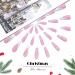 Handcess Christmas Coffin False Nails - Matte Long Ballerina Snowflake Design - 24Pcs White Pink French Acrylic Press on Nails for Women and Girls - Buy Online on GoSupps.com
