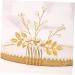 FRCOLOR Hair Accessories Comb Golden Hair Accessories Pearl Headband Gold Trim Hair Accessories For Wedding Braided Headband Women Headdress Wedding Bridal Hair Comb Comb For Bride - Buy Online on GoSupps.com