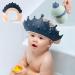 FUNUPUP Baby Shower Cap for Kids - Adjustable Toddler Hair Washing Shield with Shampoo Rinse Cup - Crown Blue - Buy Online on GoSupps.com