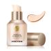 MISTINE Liquid Foundation Makeup Full Coverage Foundation for Oily Skin 24 Hour Oil Control Makeup Foundation Skin-Caring Moisturizing Formula Waterproof Foundation Matte Finish Natural Ivory 1 Fl Oz