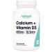 Nutricost Calcium (600mg) + Vitamin D3 (12.5mcg) for Women 180 Capsules - Vegan Non-GMO Gluten Free - 60 Servings